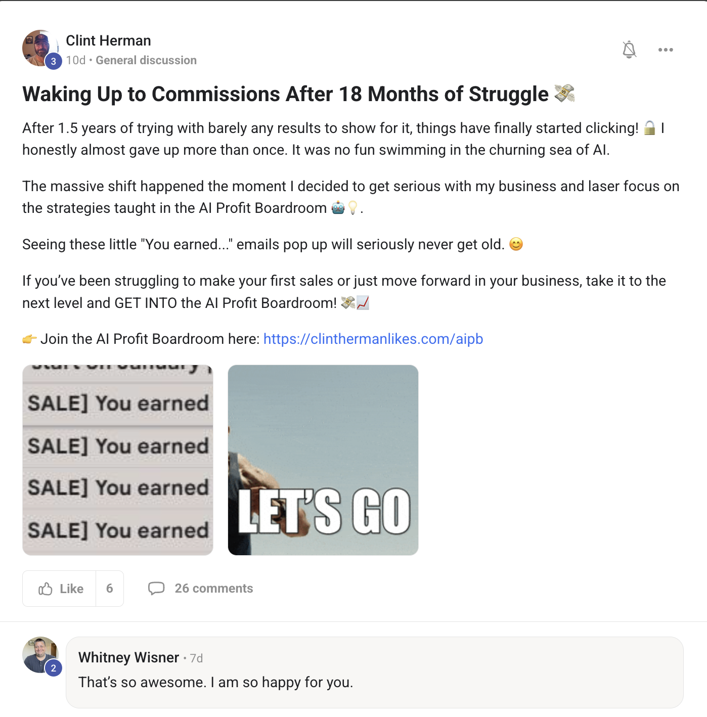 AI Profit Boardroom member win #110