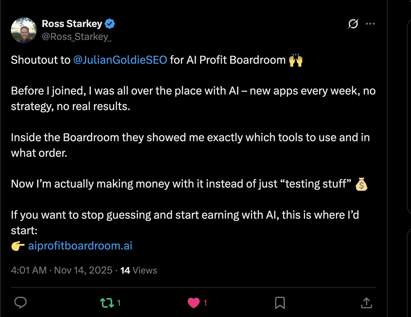 AI Profit Boardroom member win #126