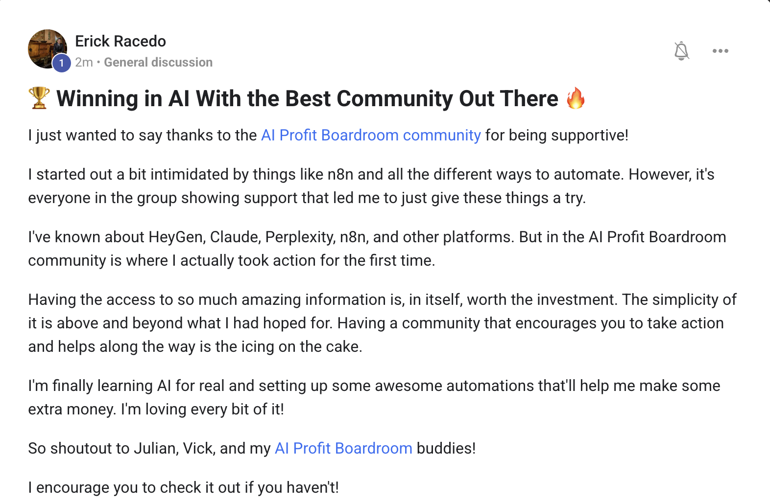 AI Profit Boardroom member win #130