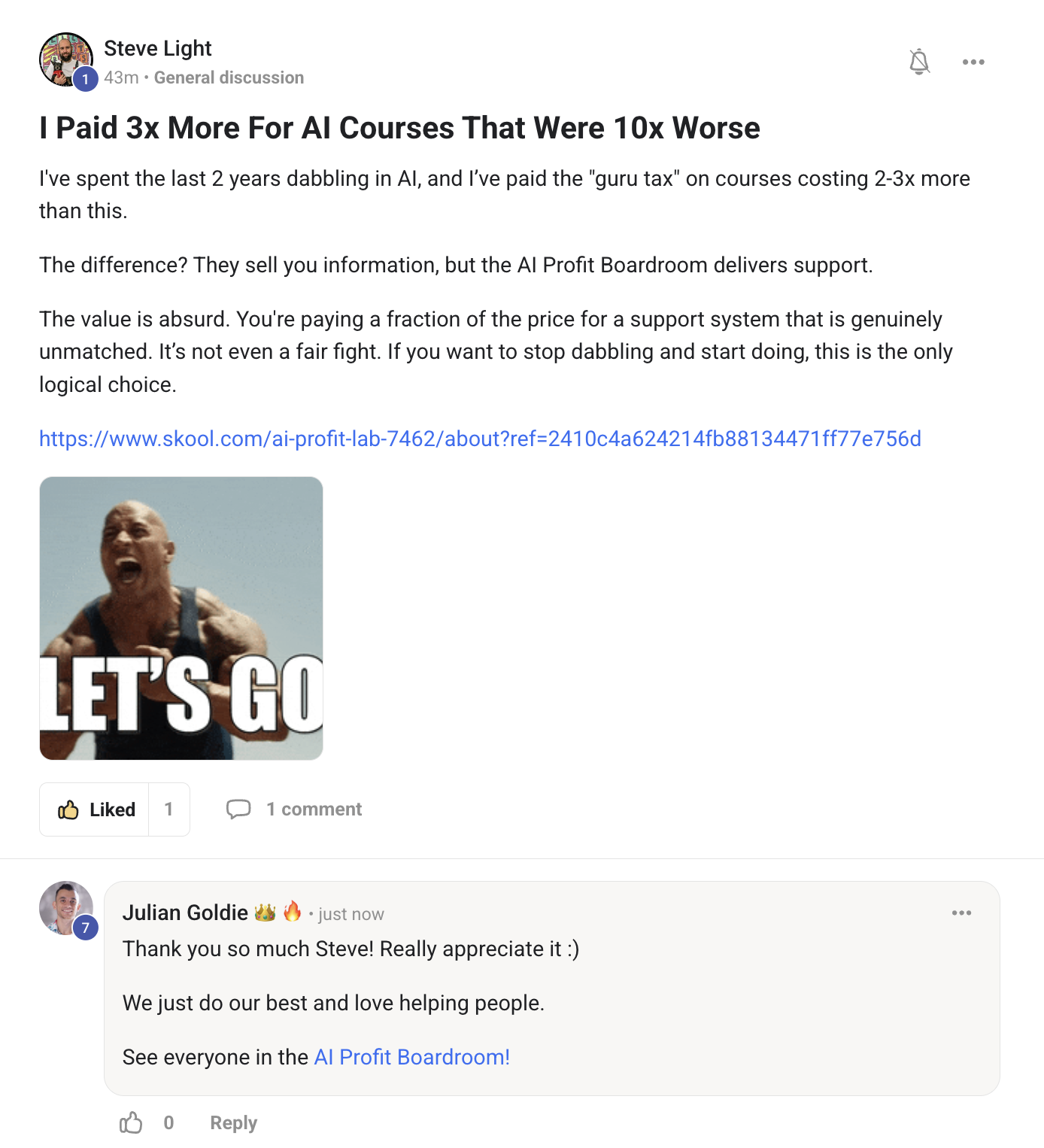 AI Profit Boardroom member win #153